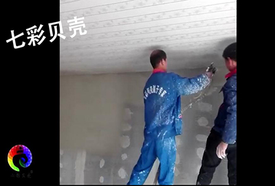 砂漿噴涂機(jī)工地施工，掛網(wǎng)砂漿噴涂(圖文)